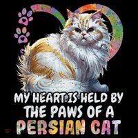My Heart Is Held By The Paws Of A Persian Cat Cats Youth Performance Sprint T-Shirt