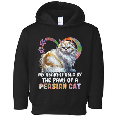 My Heart Is Held By The Paws Of A Persian Cat Cats Toddler Hoodie