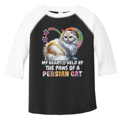 My Heart Is Held By The Paws Of A Persian Cat Cats Toddler Fine Jersey T-Shirt