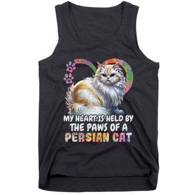 My Heart Is Held By The Paws Of A Persian Cat Cats Tank Top