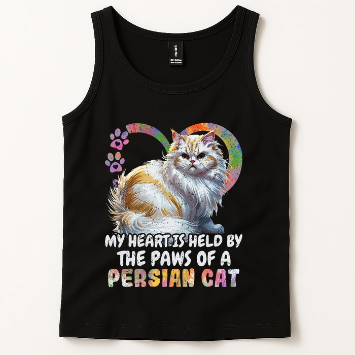 My Heart Is Held By The Paws Of A Persian Cat Cats Tank Top