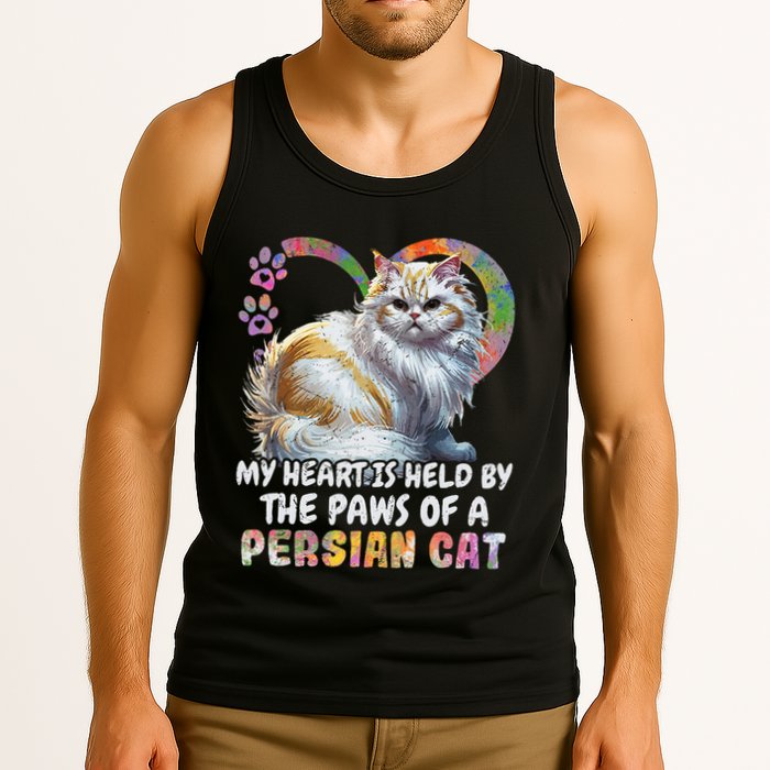 My Heart Is Held By The Paws Of A Persian Cat Cats Tank Top