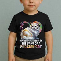 My Heart Is Held By The Paws Of A Persian Cat Cats Toddler T-Shirt