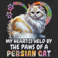 My Heart Is Held By The Paws Of A Persian Cat Cats Microfiber Hand Towel