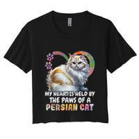 My Heart Is Held By The Paws Of A Persian Cat Cats Crop Top