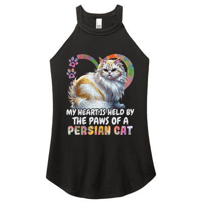 My Heart Is Held By The Paws Of A Persian Cat Cats Women's Perfect Tri Rocker Tank