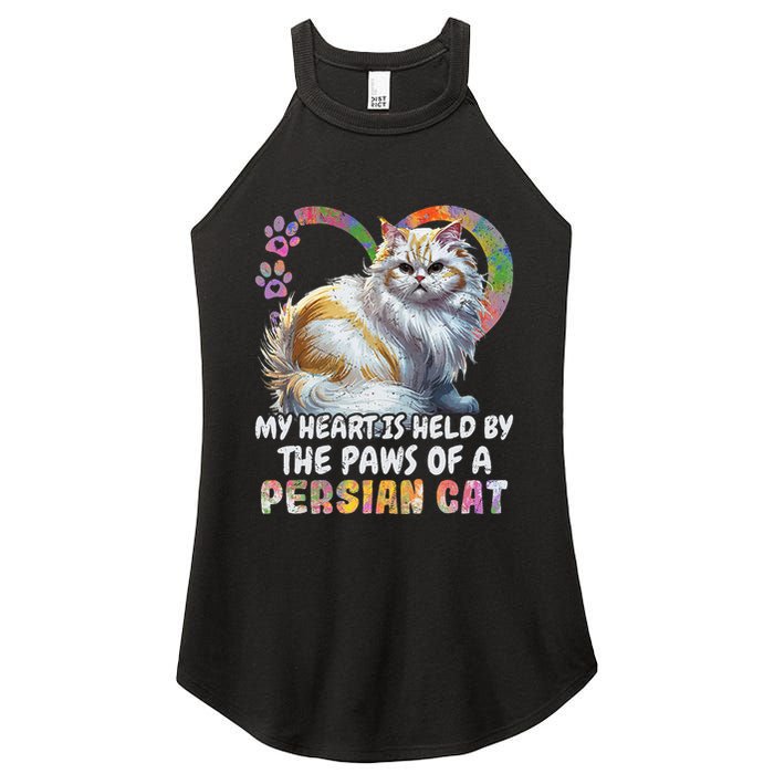 My Heart Is Held By The Paws Of A Persian Cat Cats Women's Perfect Tri Rocker Tank