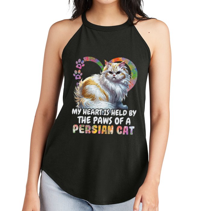 My Heart Is Held By The Paws Of A Persian Cat Cats Women's Perfect Tri Rocker Tank