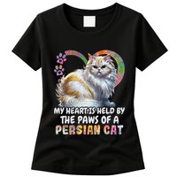 My Heart Is Held By The Paws Of A Persian Cat Cats Womens T-Shirt