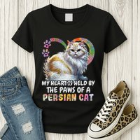 My Heart Is Held By The Paws Of A Persian Cat Cats Womens T-Shirt