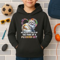 My Heart Is Held By The Paws Of A Persian Cat Cats Kids Hoodie