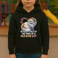 My Heart Is Held By The Paws Of A Persian Cat Cats Kids Hoodie