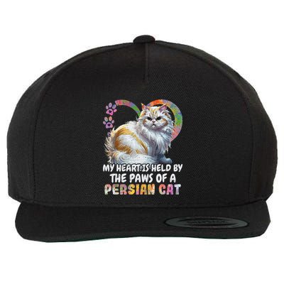 My Heart Is Held By The Paws Of A Persian Cat Cats Wool Snapback Cap