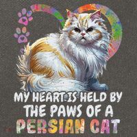 My Heart Is Held By The Paws Of A Persian Cat Cats Cotton Canvas Backpack