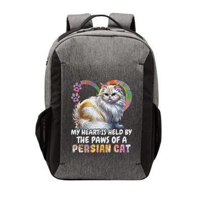 My Heart Is Held By The Paws Of A Persian Cat Cats Vector Backpack