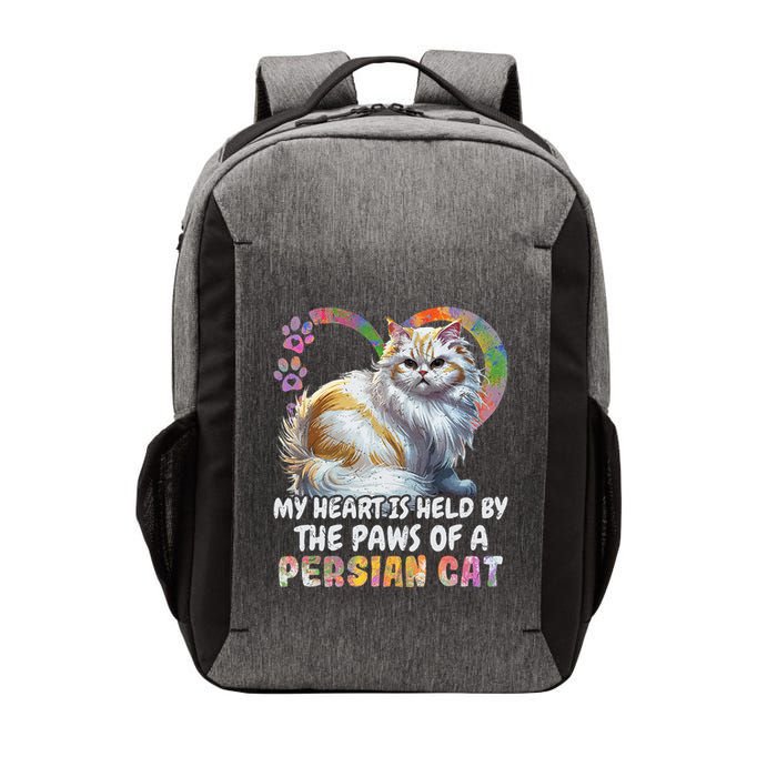 My Heart Is Held By The Paws Of A Persian Cat Cats Vector Backpack