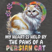 My Heart Is Held By The Paws Of A Persian Cat Cats Vector Backpack