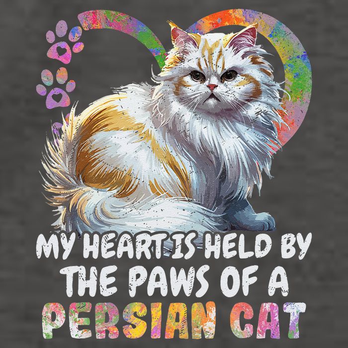 My Heart Is Held By The Paws Of A Persian Cat Cats Vector Backpack