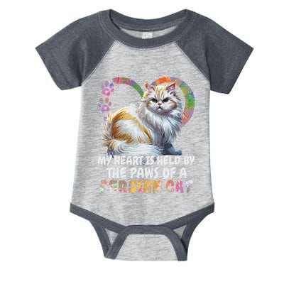 My Heart Is Held By The Paws Of A Persian Cat Cats Infant Baby Jersey Bodysuit