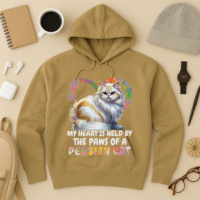 My Heart Is Held By The Paws Of A Persian Cat Cats Hoodie