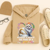 My Heart Is Held By The Paws Of A Persian Cat Cats Hoodie