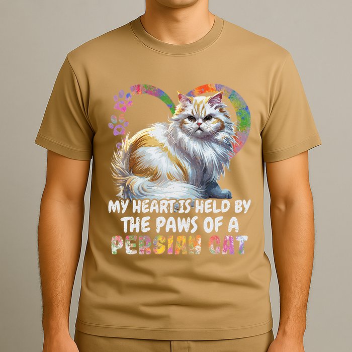 My Heart Is Held By The Paws Of A Persian Cat Cats T-Shirt