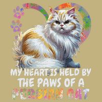 My Heart Is Held By The Paws Of A Persian Cat Cats T-Shirt