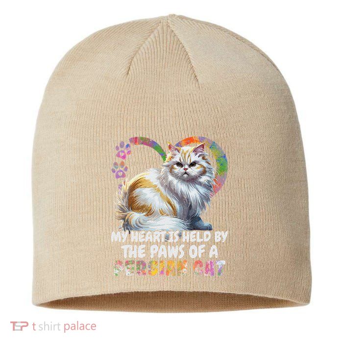 My Heart Is Held By The Paws Of A Persian Cat Cats Sustainable Beanie