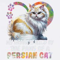 My Heart Is Held By The Paws Of A Persian Cat Cats Garment-Dyed Sweatshirt