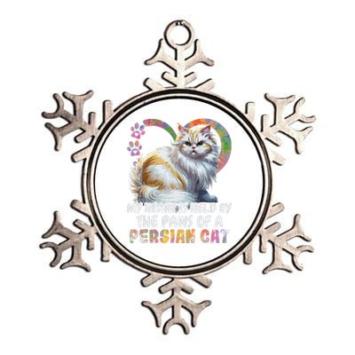 My Heart Is Held By The Paws Of A Persian Cat Cats Metallic Star Ornament