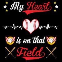 My Heart Is On That Field Baseball Lovers Meaningful Gift Cooling Performance Crew T-Shirt
