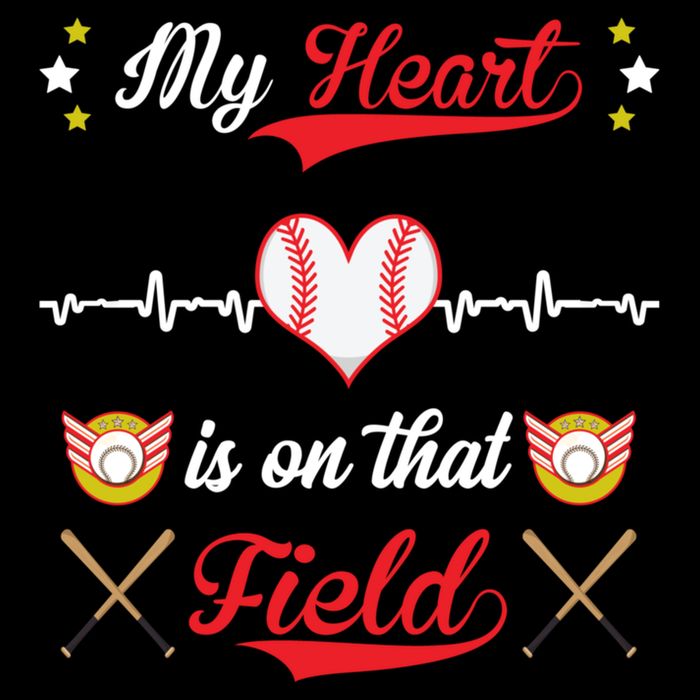 My Heart Is On That Field Baseball Lovers Meaningful Gift Cooling Performance Crew T-Shirt