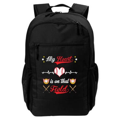 My Heart Is On That Field Baseball Lovers Meaningful Gift Backpack