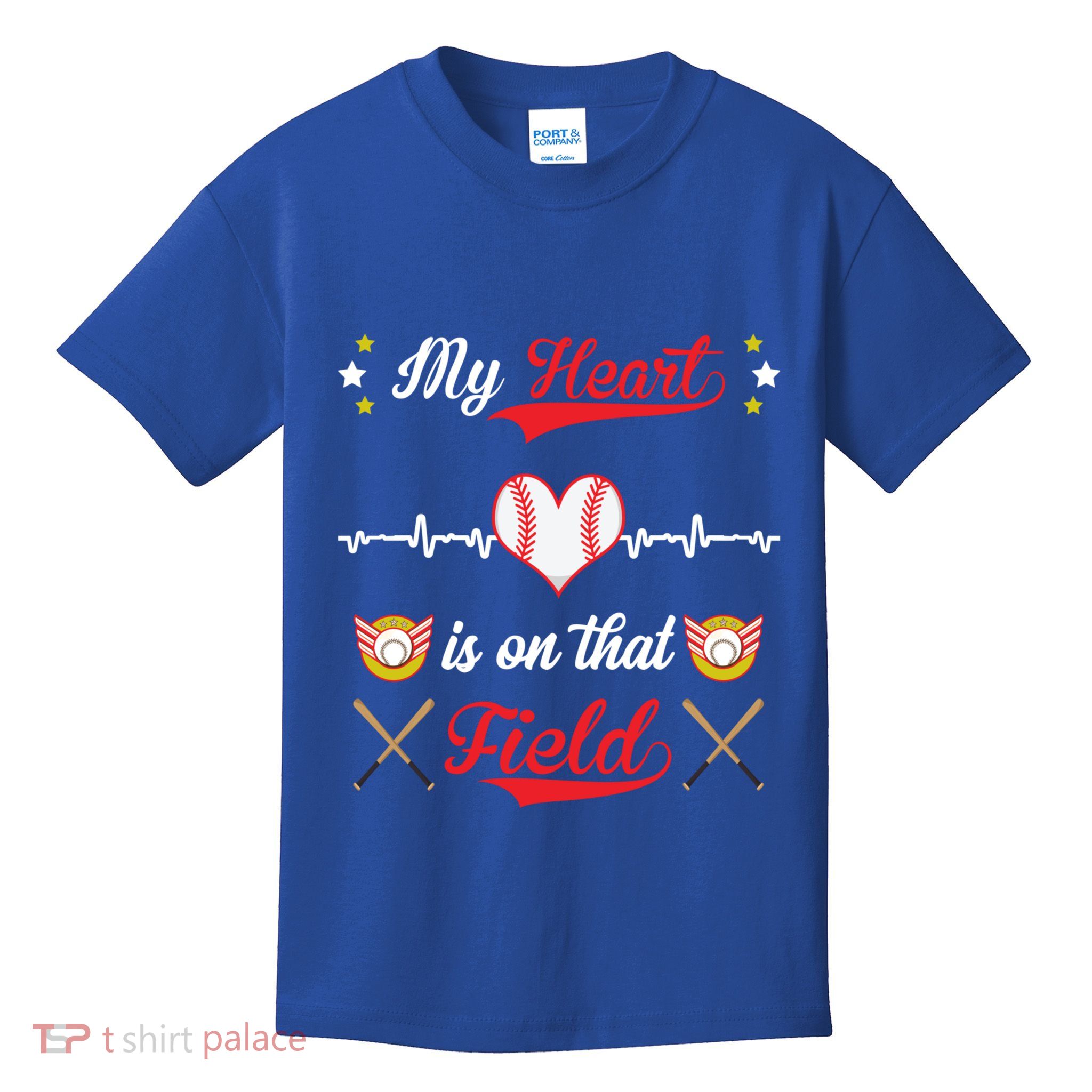My Heart Is On That Field Baseball Lovers Meaningful Gift Kids T-Shirt