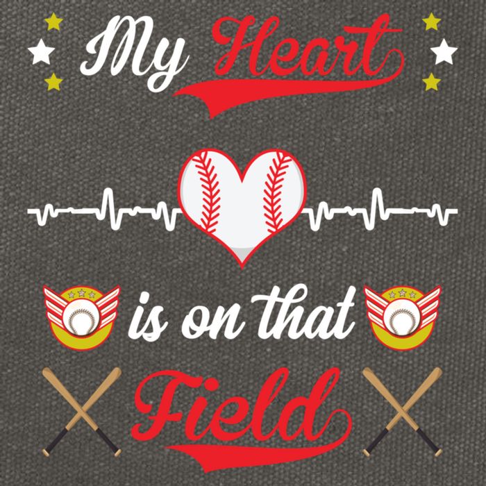 My Heart Is On That Field Baseball Lovers Meaningful Gift Cotton Canvas Backpack