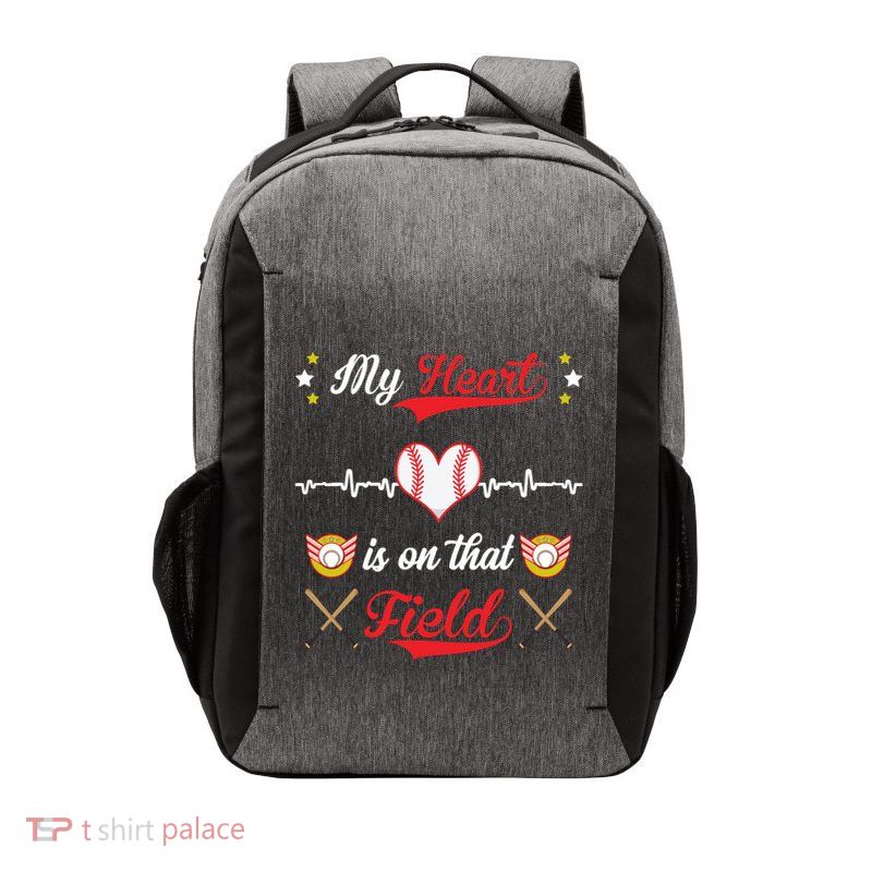 My Heart Is On That Field Baseball Lovers Meaningful Gift Vector Backpack