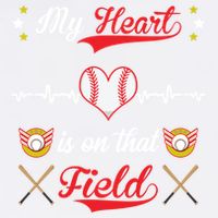 My Heart Is On That Field Baseball Lovers Meaningful Gift Garment-Dyed Sweatshirt