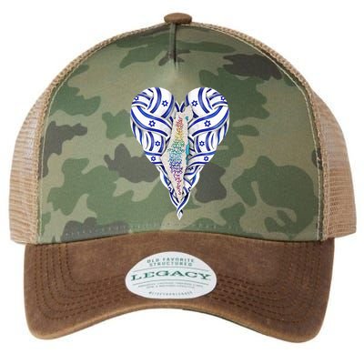 My Heart Is In Israel Jewish Israeli Flag HaTikvah Jerusalem  Legacy Tie Dye Trucker Hat