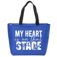 My Heart Is On That Stage Dance Mom Dancer Mama Life Gift Zip Tote Bag