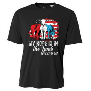 My Hope Is In The Lamb Funny Scripture Elephant Donkey Us Cooling Performance Crew T-Shirt