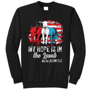 My Hope Is In The Lamb Funny Scripture Elephant Donkey Us Sweatshirt