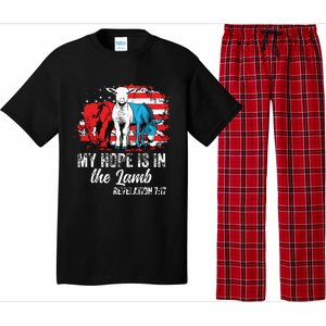 My Hope Is In The Lamb Funny Scripture Elephant Donkey Us Pajama Set