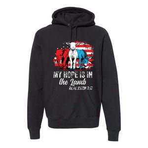 My Hope Is In The Lamb Funny Scripture Elephant Donkey Us Premium Hoodie