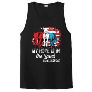 My Hope Is In The Lamb Funny Scripture Elephant Donkey Us PosiCharge Competitor Tank