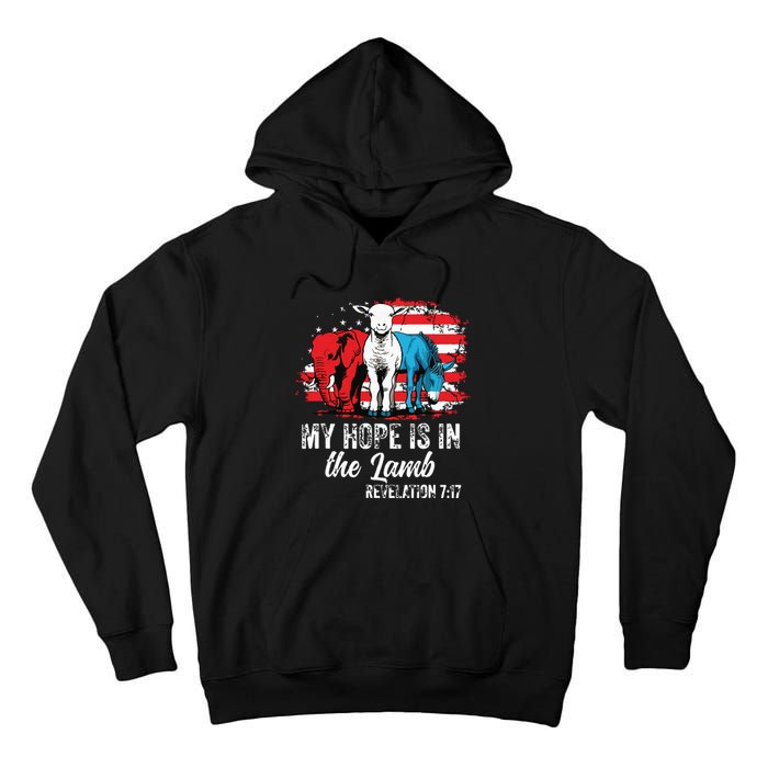 My Hope Is In The Lamb Funny Scripture Elephant Donkey Us Tall Hoodie