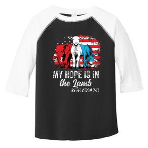 My Hope Is In The Lamb Funny Scripture Elephant Donkey Us Toddler Fine Jersey T-Shirt