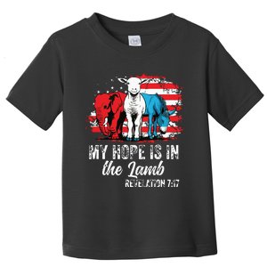 My Hope Is In The Lamb Funny Scripture Elephant Donkey Us Toddler T-Shirt