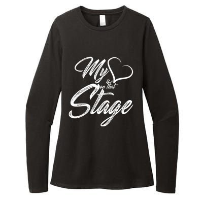 My Heart Is On That Stage Dance Recital Ballet Dance Mom Cute Gift Womens CVC Long Sleeve Shirt