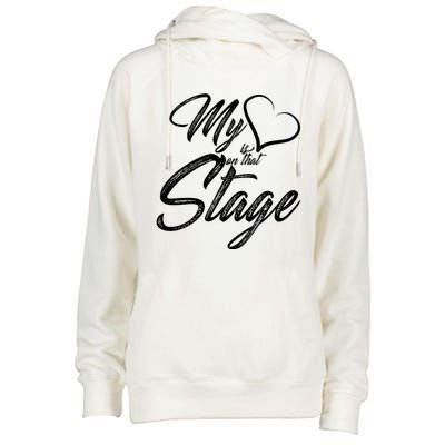 My Heart Is On That Stage Dance Recital Ballet Dance Mom Cute Gift Womens Funnel Neck Pullover Hood