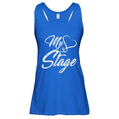 My Heart Is On That Stage Dance Recital Ballet Dance Mom Cute Gift Ladies Essential Flowy Tank